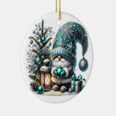 Kerst kabouter gezellig Kerst knusse kabouter Keramisch Ornament (Rechts)