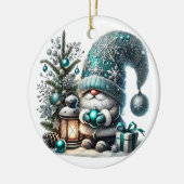 Kerst kabouter gezellig Kerst knusse kabouter Keramisch Ornament (Links)