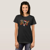 Kerst Kabouter Kerstzak Zwarte Labrador T-shirt (Voorkant volledig)