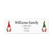 Kerst kabouters eenvoudig etiket (Voorkant)