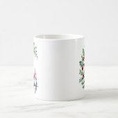 Kerst kabouters zitten op Holly Berry Twig Mok (Center)