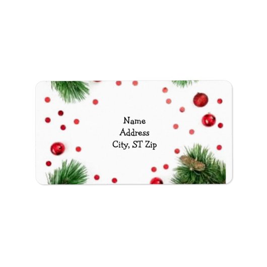 Kerst Kado Adreslabels Etiket (Voorkant)