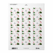 Kerst Kado Adreslabels Etiket (Full Sheet)