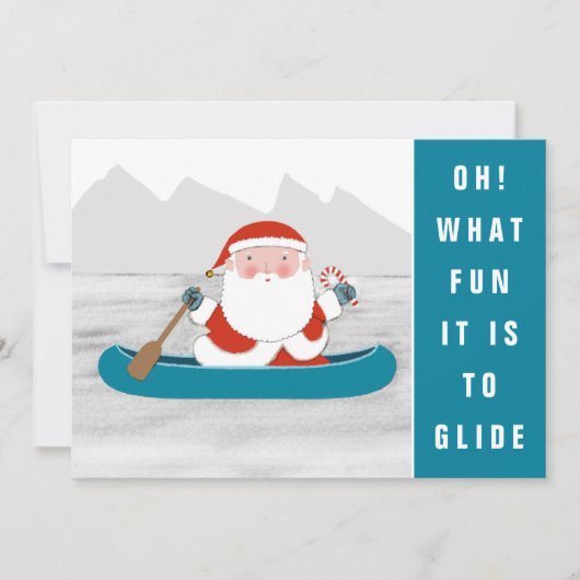 Kerst Kajak Kamp Vakantie Kaarten (Voorkant)