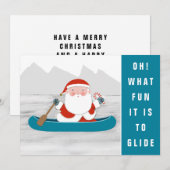 Kerst Kajak Kamp Vakantie Kaarten (Voorkant / Achterkant)