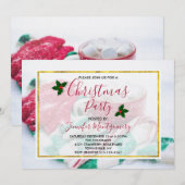 Kerst Kakaosnoepstok Sjaal & Handschoenen Feest Kaart (Voorkant / Achterkant)