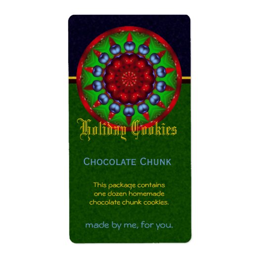 Kerst Kaleidoscoop Apotheker Label (Voorkant)