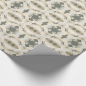 Kerst Kaleidoscoop Gold Brush Strokes Cadeaupapier (Hoek)