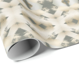 Kerst Kaleidoscoop Gold Brush Strokes Cadeaupapier