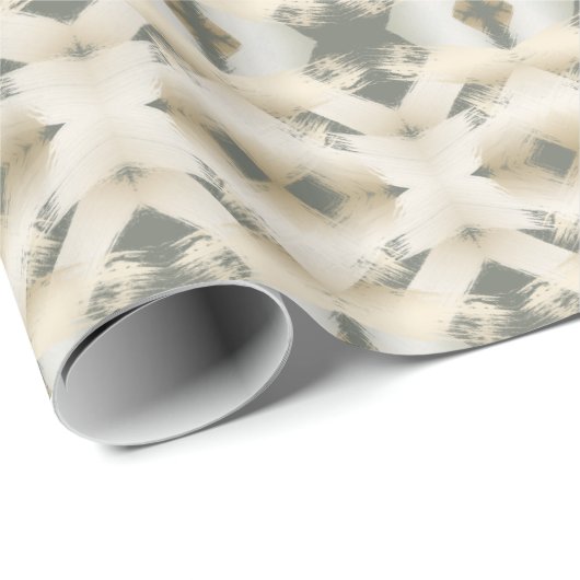 Kerst Kaleidoscoop Gold Brush Strokes Cadeaupapier (Rol Hoek)