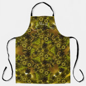 Kerst Kaleidoscoop Sparkly Gouden Groene Tint Schort (Voorkant)