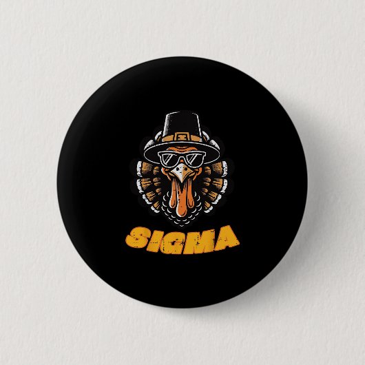 Kerst Kalkoen Sigma Cool Meme Herfst Mannen Jongen Ronde Button 5,7 Cm (Voorkant)
