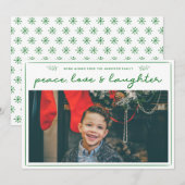 Kerst kalligrafie foto | Trendy Minimaal Kaart (Voorkant / Achterkant)