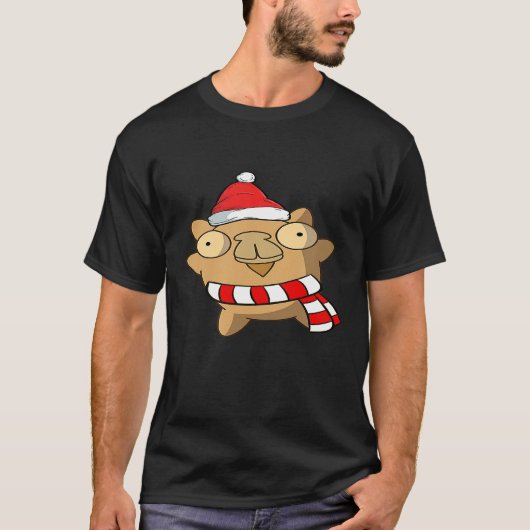 Kerst Kameel Leuke Dier Graphic T-shirt (Voorkant)