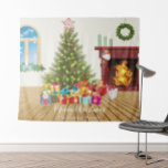 Kerst  Kamer Vakantie Foto Achtergrond Tapijt Wandkleed<br><div class="desc">Dit ontwerp kan worden gepersonaliseerd in het voorziene gebied door de foto en/of tekst te wijzigen. Of het kan worden aangepast door te klikken op "Personaliseer deze sjabloon" en vervolgens de optie "Klik om verder aan te passen" te kiezen en de achtergrond te verwijderen of de kleur ervan te wijzigen,...</div>