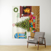 Kerst  Kamer Vakantie Foto Achtergrond Tapijt Wandkleed (In situ)