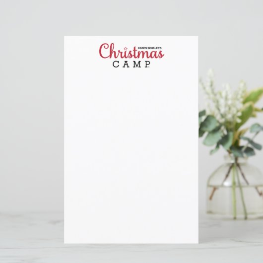 Kerst Kamp Stationery | BRIEFPAPIER VOOR KERSTMIS (Staand voorkant)