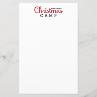 Kerst Kamp Stationery | BRIEFPAPIER VOOR KERSTMIS