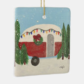 Kerst Kampanhänger op Kerstmis Keramisch Ornament (Rechts)