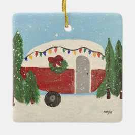 Kerst Kampanhänger op Kerstmis Keramisch Ornament
