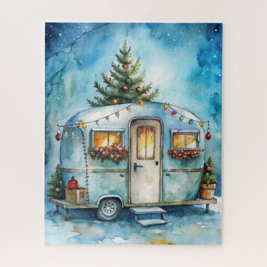 Kerst Kampeerder Puzzel (Verticaal)