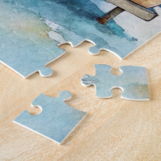 Kerst Kampeerder Puzzel (Zijkant)