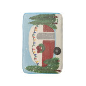 Kerst Kampeerwagen Badmat (Voorkant Verticaal)