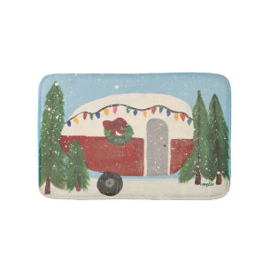 Kerst Kampeerwagen Badmat