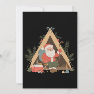 Kerst Kamperen Kerstman Kamp Kerst Vakantie Seizoe Feestdagenkaart