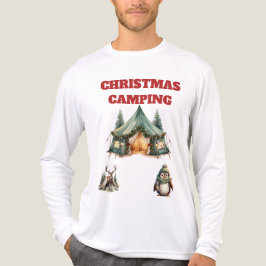 Kerst Kamperen Tri-Blend T-shirt met lange mouwen 