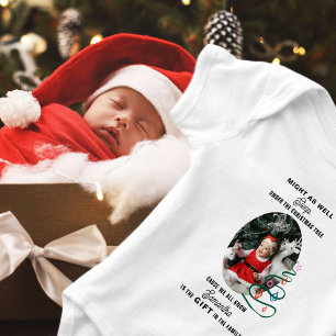 Kerst kan slapen onder de boom Baby eerste kerst Romper