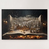 Kerst Kandelaar Storybook Mountain Village Legpuzzel (Horizontaal)