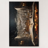 Kerst Kandelaar Storybook Mountain Village Legpuzzel (Verticaal)