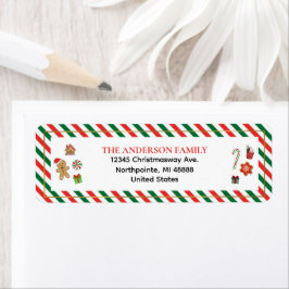 Kerst Kandij Coated Suikerpruim Retouradres Etiket