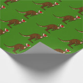 Kerst Kangaroo Cadeaupapier (Hoek)