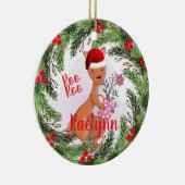 Kerst Kangaroo Keramisch Ornament (Rechts)