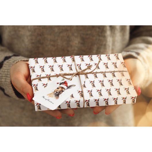 Kerst Kangoeroe, aanpasbaar Cadeaulabel