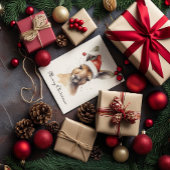 Kerst Kangoeroe aanpasbaar Folie Feestdagenkaart