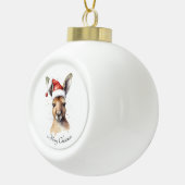 Kerst Kangoeroe, aanpasbaar Keramische Bal Ornament (Rechts)