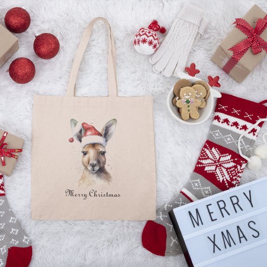 Kerst Kangoeroe, aanpasbaar Tote Bag