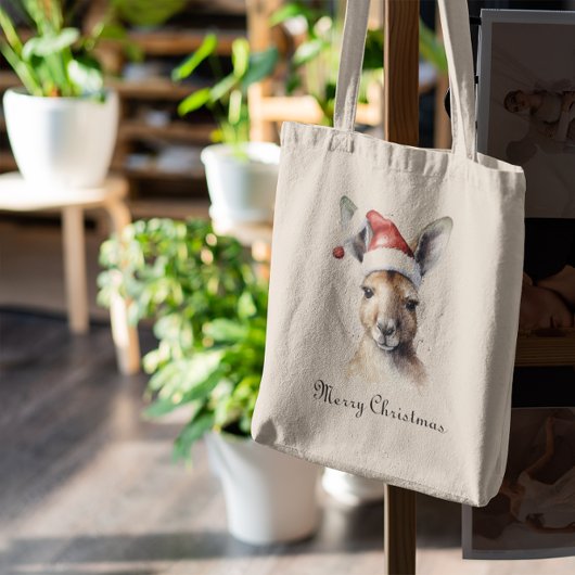 Kerst Kangoeroe, aanpasbaar Tote Bag