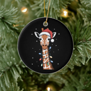 Kerst Kangoeroe Kerstman Hoed Kerst Lichtjes Sneeu Keramisch Ornament