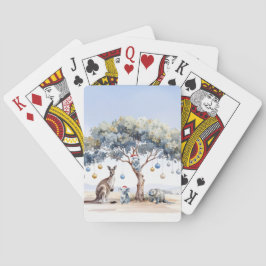 Kerst Kangoeroe Koala's Vogelbekdier Eucalyptusboo Pokerkaarten