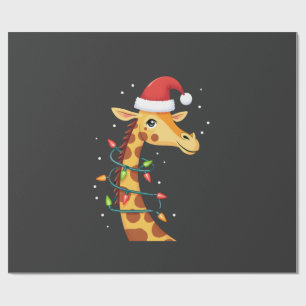 Kerst Kangoeroe Santa Hoed Lichtjes Kangoeroe Mann Cadeaupapier