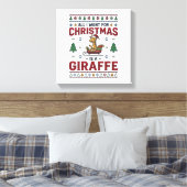 Kerst Kangoeroe Slee Fun Holiday T-Shirt Des Canvas Afdruk (Insitu (Slaapkamer))
