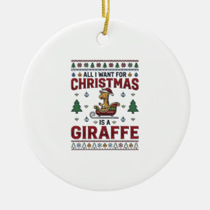 Kerst Kangoeroe Slee Fun Holiday T-Shirt Des Keramisch Ornament