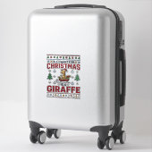 Kerst Kangoeroe Slee Fun Holiday T-Shirt Des Sticker (Koffer)