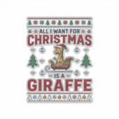 Kerst Kangoeroe Slee Fun Holiday T-Shirt Des Sticker (Voorkant)