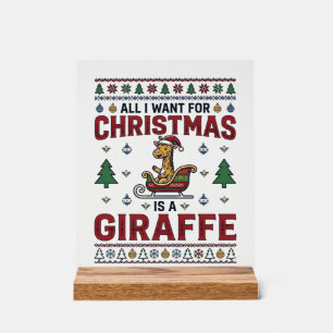Kerst Kangoeroe Slee Fun Holiday T-Shirt Ontwerp Acryl Bord