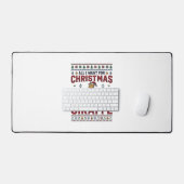 Kerst Kangoeroe slee Fun Holiday T-shirt ontwerp Bureaumat (Keyboard & Muis)